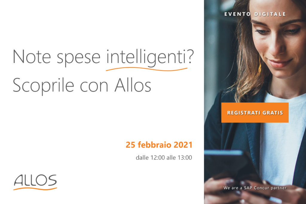 Locandina Evento Note Spese Intelligenti Allos con SAP Cocnur